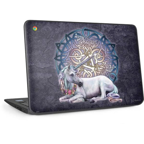 Celtic Unicorn by Brigid Ashwood HP Chromebook Skin