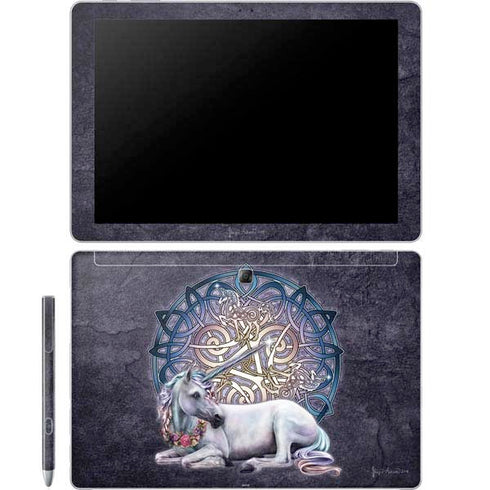 Brigid Ashwood Celtic Unicorn Galaxy Book 12in Skin