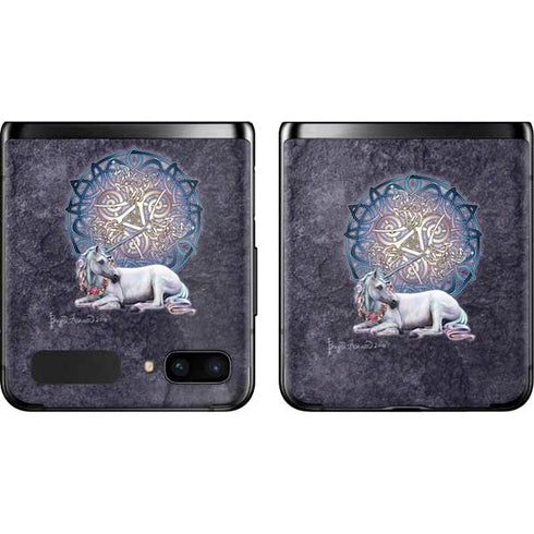 Brigid Ashwood Celtic Unicorn Galaxy Z Flip Skin
