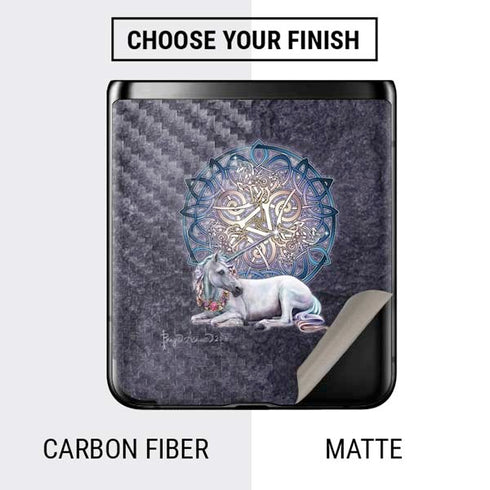 Brigid Ashwood Celtic Unicorn Galaxy Z Flip Skin