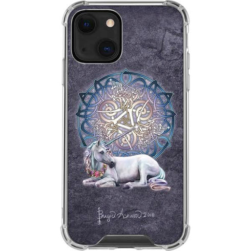Brigid Ashwood Celtic Unicorn iPhone 13 Mini Clear Case