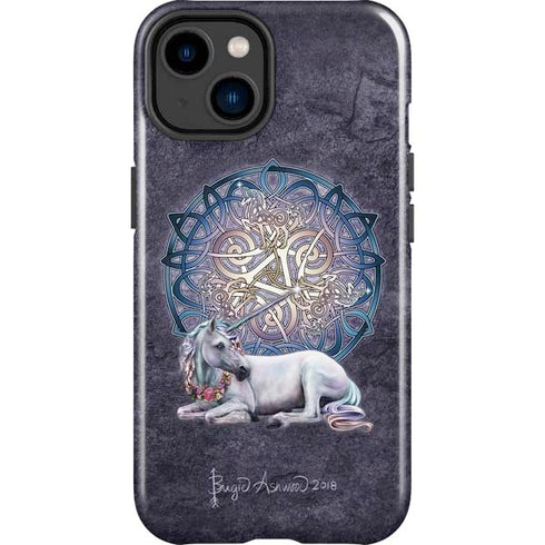 Celtic Unicorn by Brigid Ashwood iPhone 15 Plus Impact Case