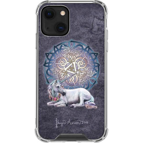 Brigid Ashwood Celtic Unicorn iPhone 14 Plus Clear Case