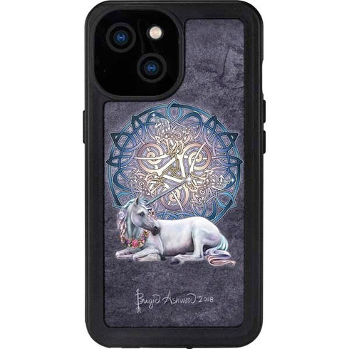 Celtic Unicorn by Brigid Ashwood iPhone 15 Waterproof Case