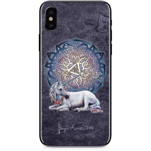 Brigid Ashwood Celtic Unicorn iPhone XS Skin