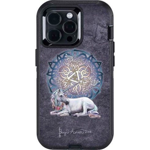 Celtic Unicorn by Brigid Ashwood Otterbox Defender iPhone Skin