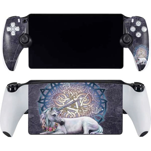 Celtic Unicorn by Brigid Ashwood PlayStation Portal Remote Player Skin