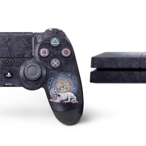 Brigid Ashwood Celtic Unicorn PS4 Console and Controller Bundle Skin
