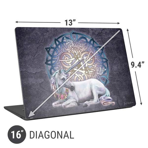 Brigid Ashwood Celtic Unicorn Universal Laptop 16in (13 x 9.4in) Skin
