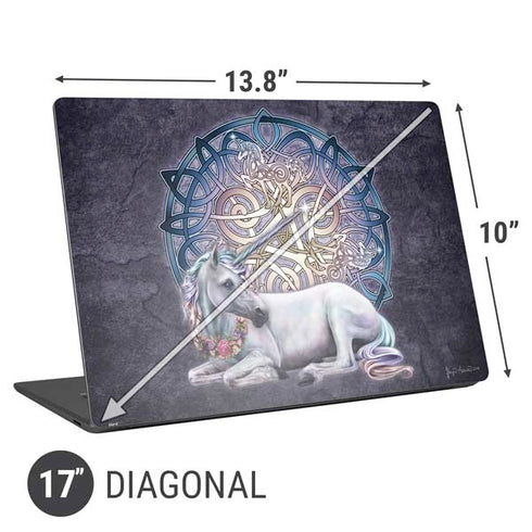 Brigid Ashwood Celtic Unicorn Universal Laptop 17in (13.8 x 10in) Skin