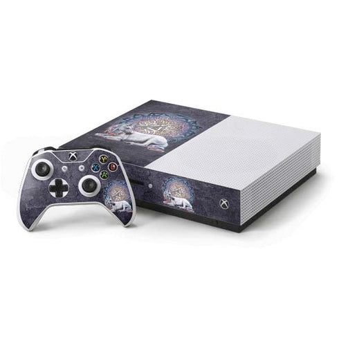 Brigid Ashwood Celtic Unicorn Xbox One S Console and Controller Bundle Skin