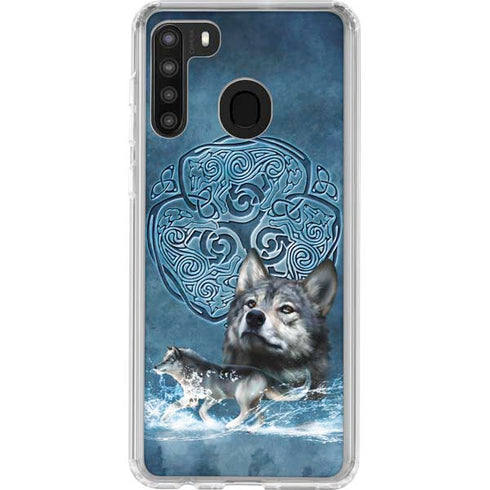 Brigid Ashwood Celtic Wolf Galaxy A21 Clear Case