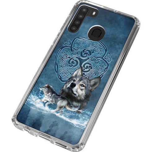 Brigid Ashwood Celtic Wolf Galaxy A21 Clear Case
