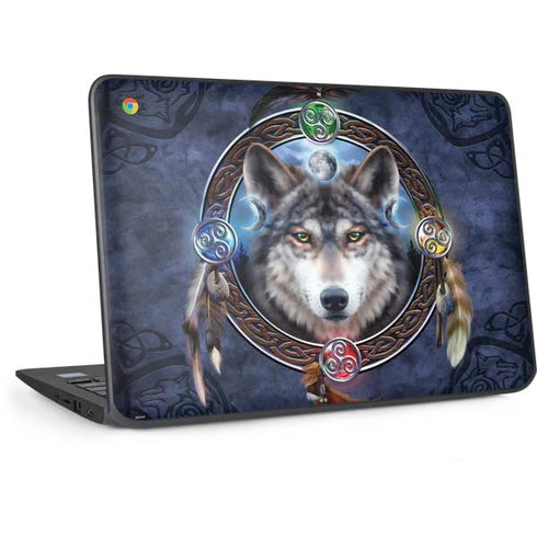 Celtic Wolf Guide by Brigid Ashwood HP Chromebook Skin