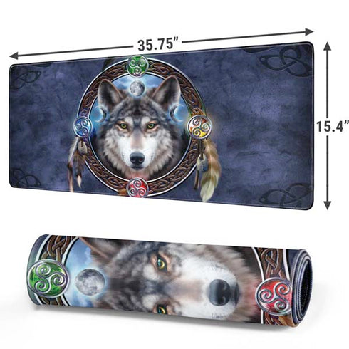 Celtic Wolf Guide by Brigid Ashwood Gaming Mouse Pad