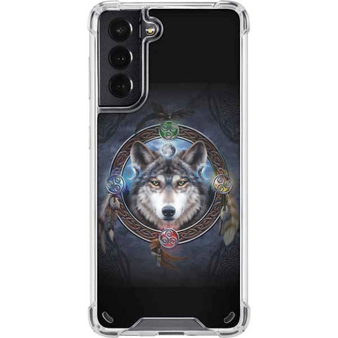 Brigid Ashwood Celtic Wolf Guide Galaxy S21 5G Clear Case