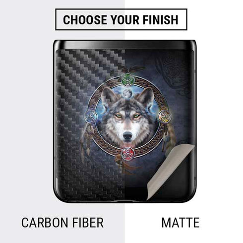 Brigid Ashwood Celtic Wolf Guide Galaxy Z Flip Skin