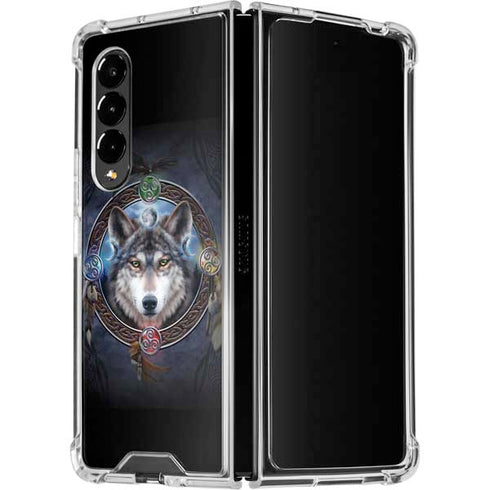 Brigid Ashwood Celtic Wolf Guide Galaxy Z Fold4 5G Clear Case