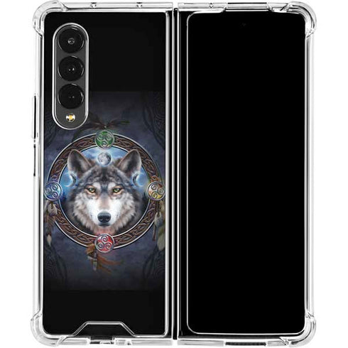 Brigid Ashwood Celtic Wolf Guide Galaxy Z Fold4 5G Clear Case