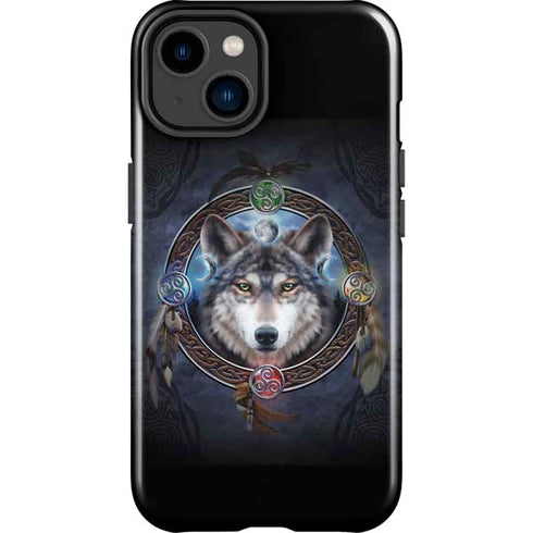 Brigid Ashwood Celtic Wolf Guide iPhone 14 Plus Impact Case