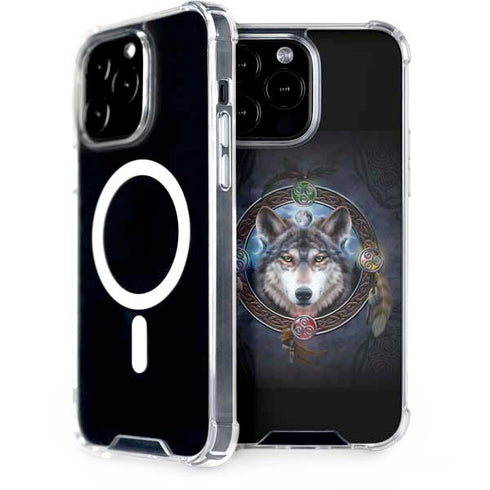 Celtic Wolf Guide by Brigid Ashwood iPhone 15 Pro Max MagSafe Case