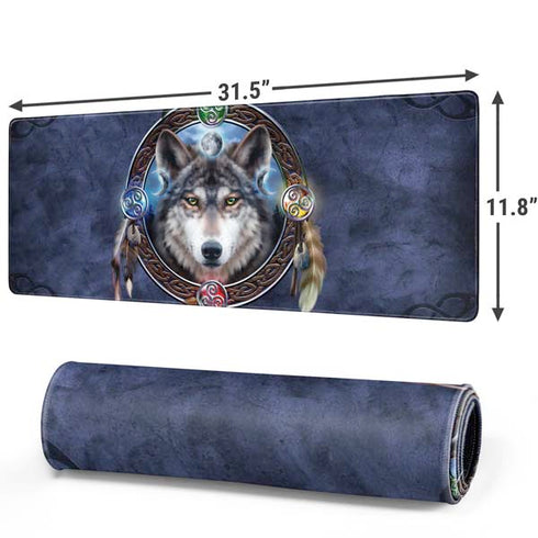 Celtic Wolf Guide by Brigid Ashwood Gaming Mouse Pad