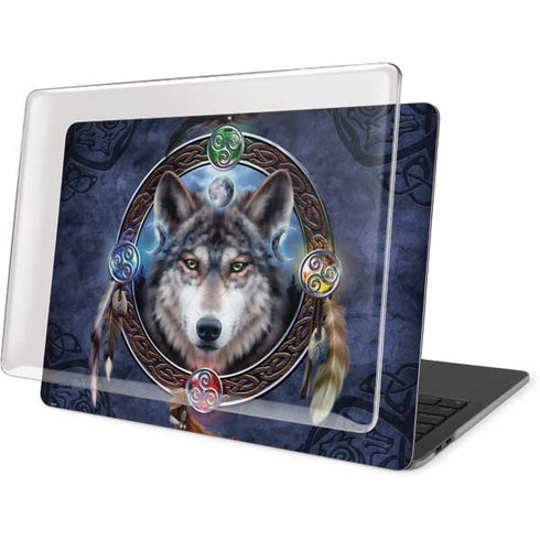 Brigid Ashwood Celtic Wolf Guide MacBook Pro 13in (2020) Case plus Skin