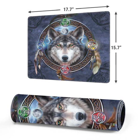 Celtic Wolf Guide by Brigid Ashwood Gaming Mouse Pad