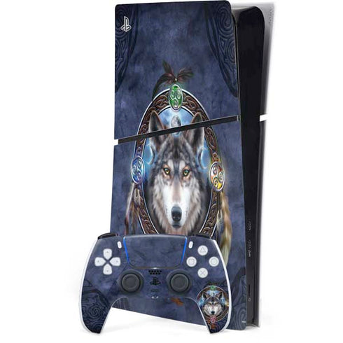 Celtic Wolf Guide by Brigid Ashwood PS5 Slim Digital Edition Bundle Skin