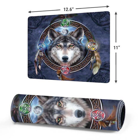 Celtic Wolf Guide by Brigid Ashwood Gaming Mouse Pad