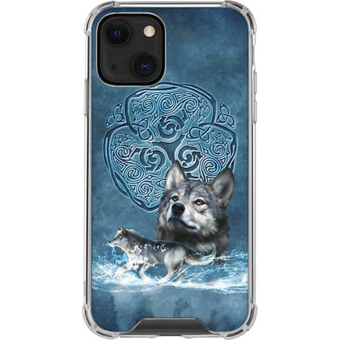 Brigid Ashwood Celtic Wolf iPhone 13 Mini Clear Case