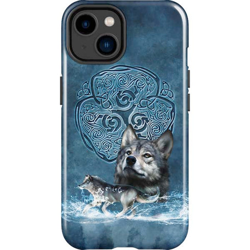 Brigid Ashwood Celtic Wolf iPhone 14 Plus Impact Case