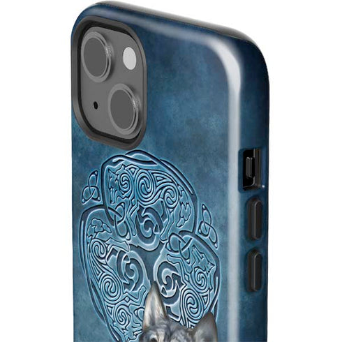 Celtic Wolf by Brigid Ashwood iPhone 15 Plus Impact Case