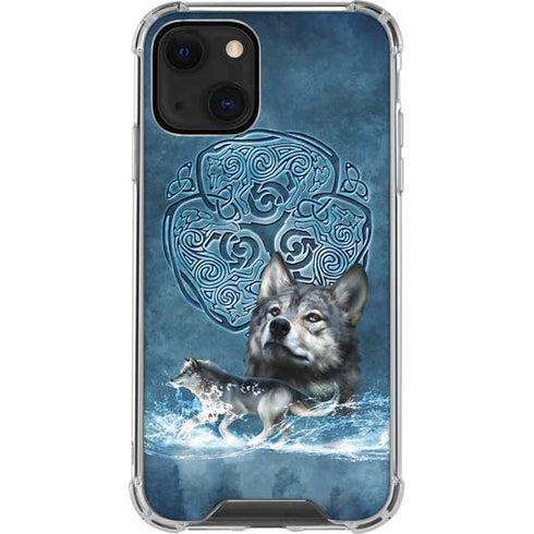 Brigid Ashwood Celtic Wolf iPhone 14 Plus Clear Case
