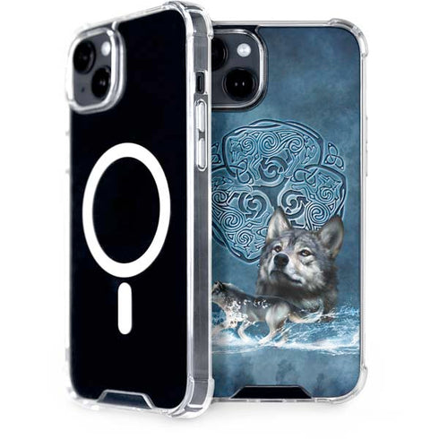 Celtic Wolf by Brigid Ashwood iPhone 15 Plus MagSafe Case