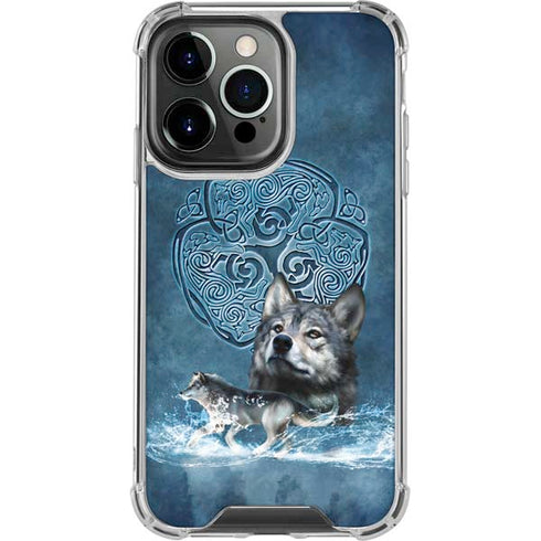 Brigid Ashwood Celtic Wolf iPhone 14 Pro Clear Case