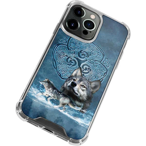 Celtic Wolf by Brigid Ashwood iPhone 15 Pro Clear Case