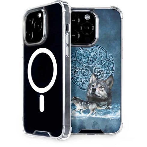 Celtic Wolf by Brigid Ashwood iPhone 15 Pro MagSafe Case