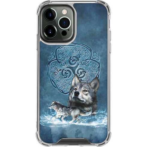 Brigid Ashwood Celtic Wolf iPhone 14 Pro Max Clear Case