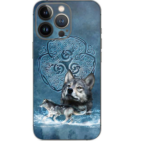 Brigid Ashwood Celtic Wolf iPhone 14 Pro Skin