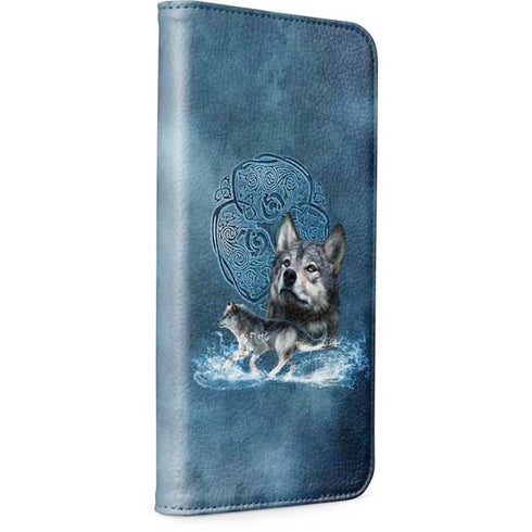 Celtic Wolf by Brigid Ashwood iPhone 15 Pro Max Folio Case