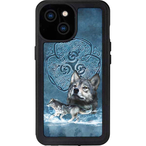 Celtic Wolf by Brigid Ashwood iPhone 15 Waterproof Case