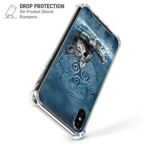 Celtic Wolf by Brigid Ashwood iPhone XS Max Clear Case