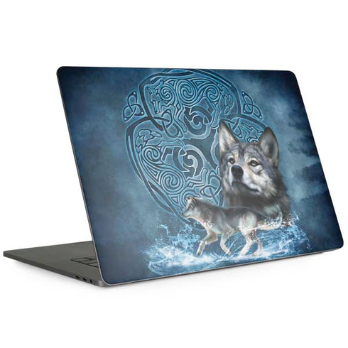 Brigid Ashwood Celtic Wolf Apple MacBook Pro 15-inch Skin