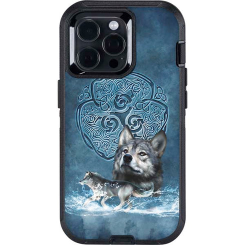 Celtic Wolf by Brigid Ashwood Otterbox Defender iPhone Skin