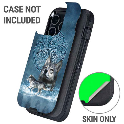 Celtic Wolf by Brigid Ashwood Otterbox Defender iPhone Skin