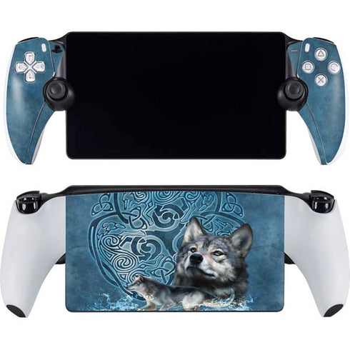 Celtic Wolf by Brigid Ashwood PlayStation Portal Remote Player Skin