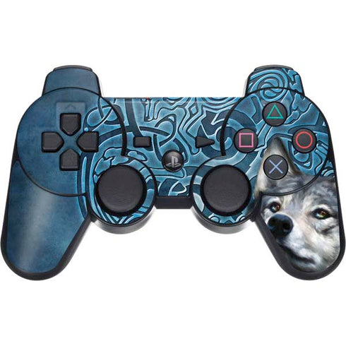 Brigid Ashwood Celtic Wolf PS3 Dual Shock wireless controller Skin