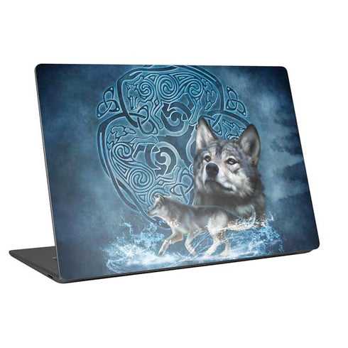 Brigid Ashwood Celtic Wolf Universal Laptop 17in (13.8 x 10in) Skin