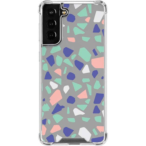 Cement Terrazzo Galaxy S21 FE Clear Case